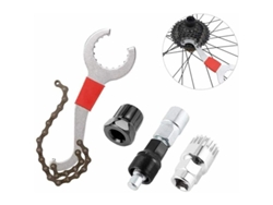 Herramienta multifuncional para extraer cassette de bicicleta con cadena, kit de reparación de bicicletas con extractor de manivela y extractor de cadena.