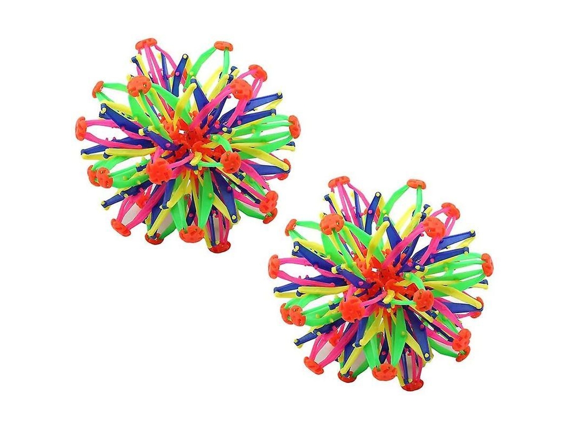 2 Pelotas Mágicas Retráctiles, Pelotas Retráctiles Y Transformables Para Niños Y Niñas Con Diseño De Arcoíris.