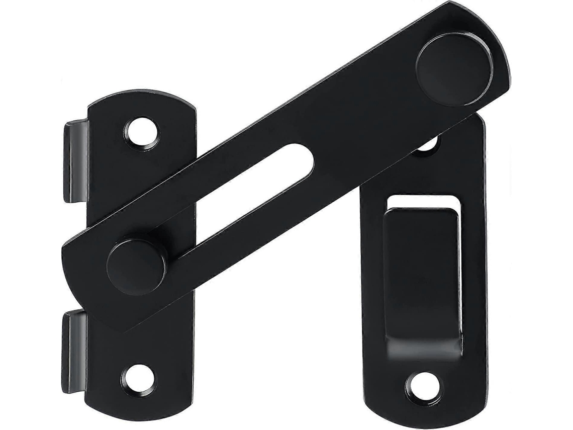 Cerradura De Portón Gruesa Pestillo De Puerta Negra Cerrojo Deslizante Para Puertas De Madera Jardín Acero Inoxidable