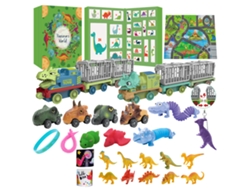 2026-calendario De Dinosaurios De Plástico Verde Seguro De Navidad Para Juguete