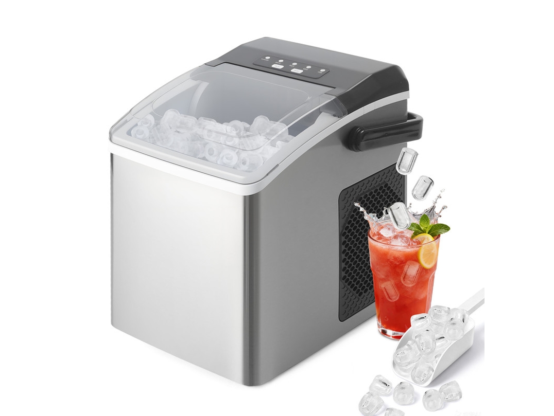 Nettlife Mini Máquina De Hielo Portátil Y Silenciosa, 9 Cubitos En 6 Minutos, 2 Tamaños De Hielo