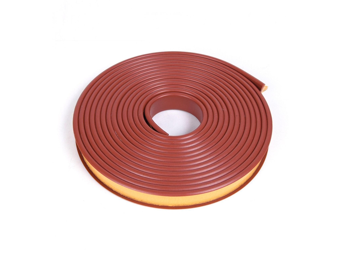 Cinta Autoadhesiva De Borde En U De 10m Para Muebles Protector De Chapa Elástica Suave Anti-colisión Tpe 15mm Marrón