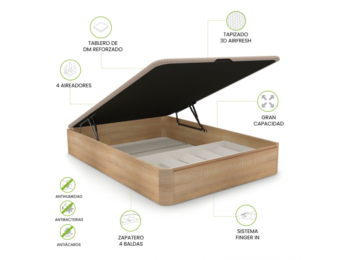 Canapé con zapatero 90-150 cm Luxury Plus 3D 135x190 cm