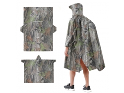 Poncho Chrui Con Tiras Reflectantes Que Se Puede Usar Como Almohada Para Tienda De Campaña, Bosque