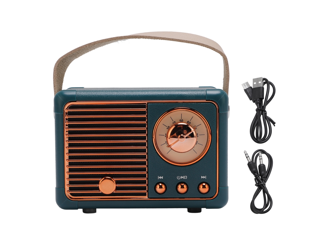 Altavoz Bluetooth portátil inalámbrico Yncm-Retro - Verde