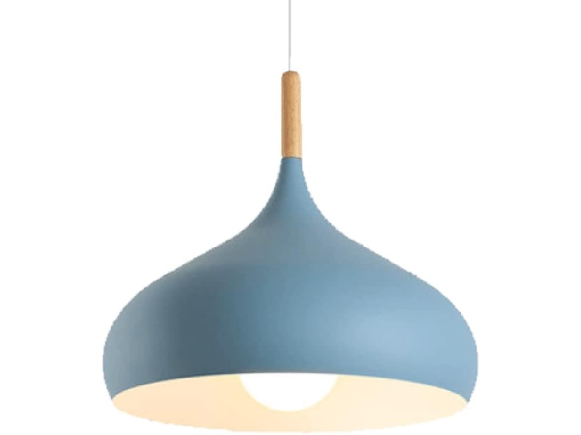 Lámpara Colgante Creativa Con Forma De Macaron, Araña Moderna, Plafón Minimalista Para Cafeterías (azul, 24 Cm).