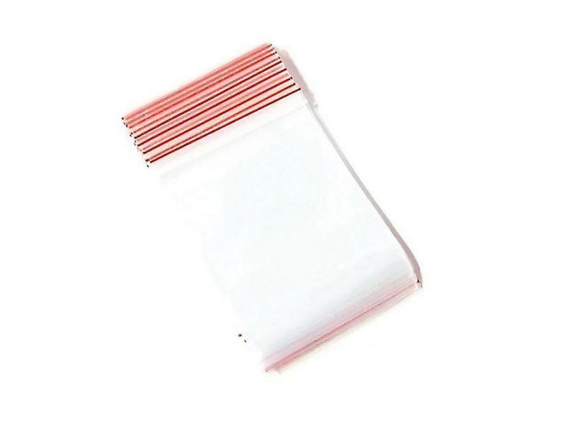 2026-5327-100 Bolsas Plásticas Resellables Alimentarias 75x50mm Cierre Zip Transparentes 40 Micrones
