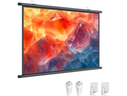 Pantalla de proyección portátil de 60 pulgadas, formato 16:9/4:3, para uso doméstico y en exteriores.