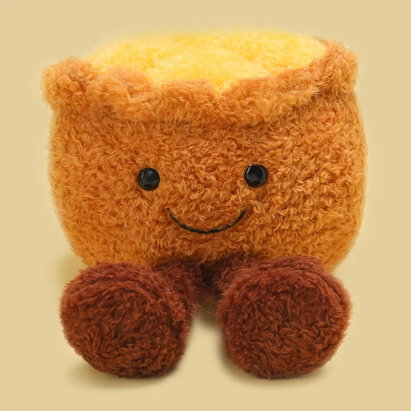 (tarta De Huevo De 20 Cm) Peluche De La Serie De Repostería, Almohada De Oficina, Decoración Del Hogar