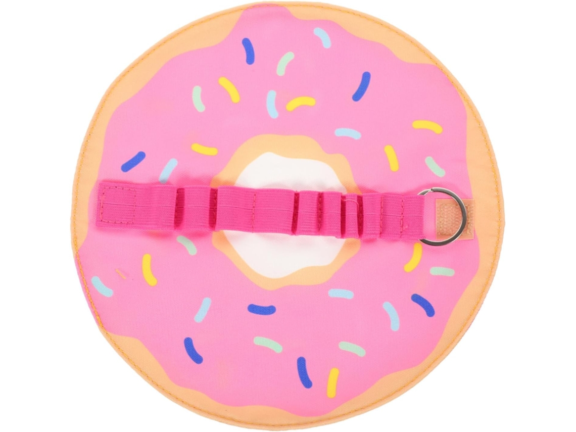 Estuche enrollable de lona para bolígrafos y lápices, con estampado de rosquillas, compacto y práctico.