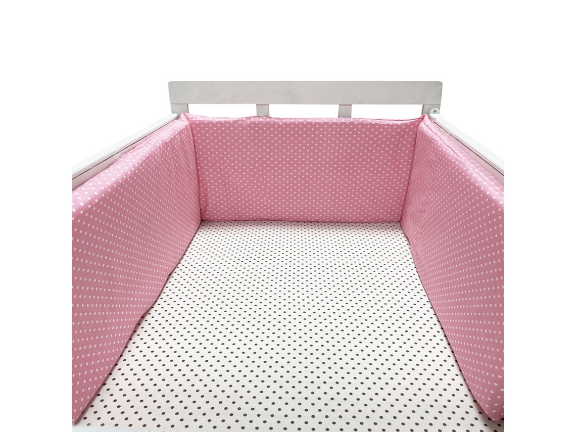 Protector de cuna para bebé, barrera de algodón para recién nacidos, cojín trenzado, protector de cuna para bebé