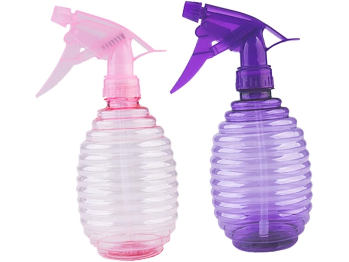 Juego De 2 Botellas Pulverizadoras Vacías Para Peluquería Y Riego, Diseño Ergonómico, Cuerpo Transparente.