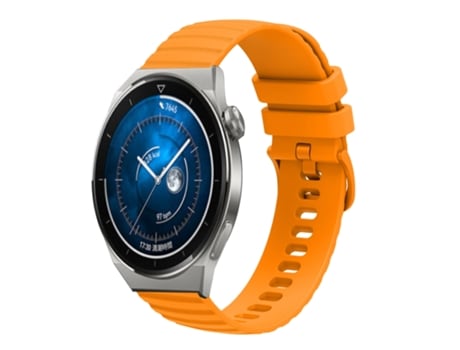 Correa de reloj inteligente para Huawei Watch GT3 Pro 46 mm 22 mm Patrón de puntos ondulados Correa de reloj de silicona de color sólido (amarillo)