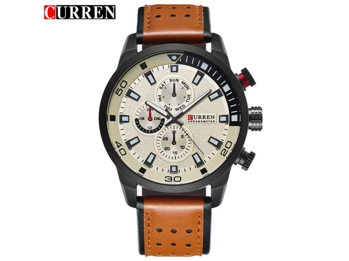 Movimiento Japonés, Reloj De Pulsera Moderno Para Hombre Con Esfera Grande.