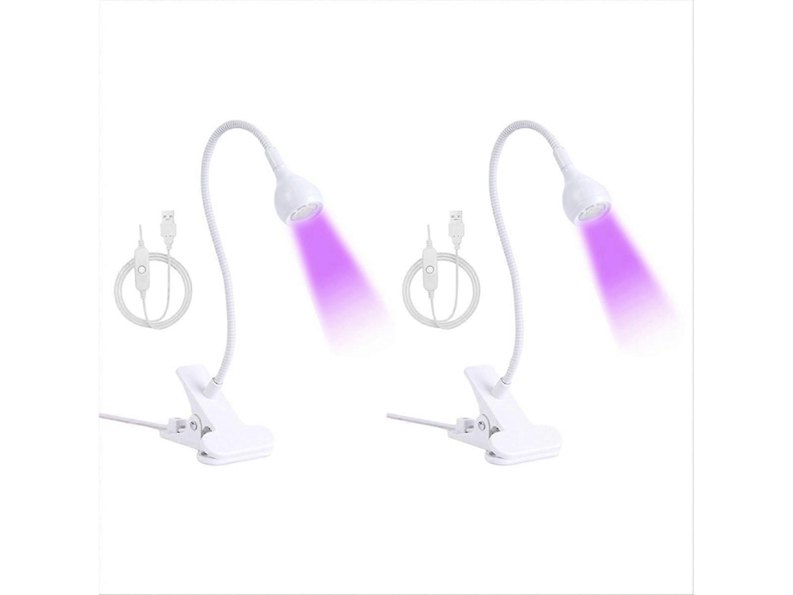 Mini lámpara UV, lámpara de curación LED con pinza de cuello de cisne flexible GOKOCO