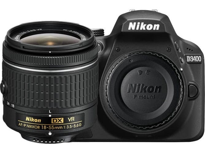 Kit Cámara Réflex NIKON D3400 + 18-55mm VR + 8GB SD (24.2 MP - Sensor: DX - ISO: 100 a 25600)