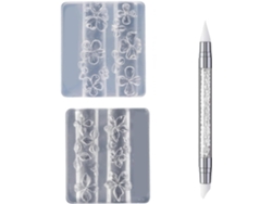 Moldes De Silicona Transparente Para Decoración De Uñas, Diseños De Flores De Hibisco, Flor De Cerezo Y Resina Epoxi, Incluye