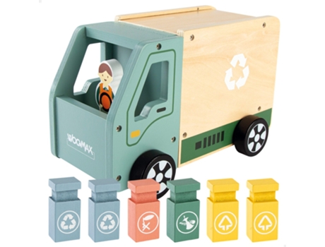 Juguete de Madera WOOMAX Camión de basura (0 años)