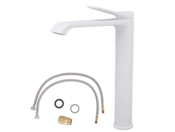 Grifo para lavabo de baño blanco antifugas con rosca G1/2
