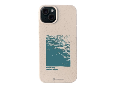 Funda Móvil Oficial Compostable Base para iPhone 15 Plus PHONECASES3D Blanco