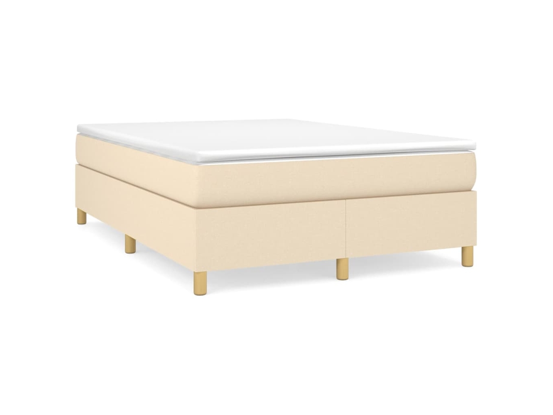 Maison Exclusive - Estructura De Cama Con Somier Tela Color Crema 140x200 Cm