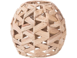 Lámpara Colgante Decorativa De Estilo Rústico, Tamaño Mediano, Tejida Con Jacinto Natural Para Casquillo E27.