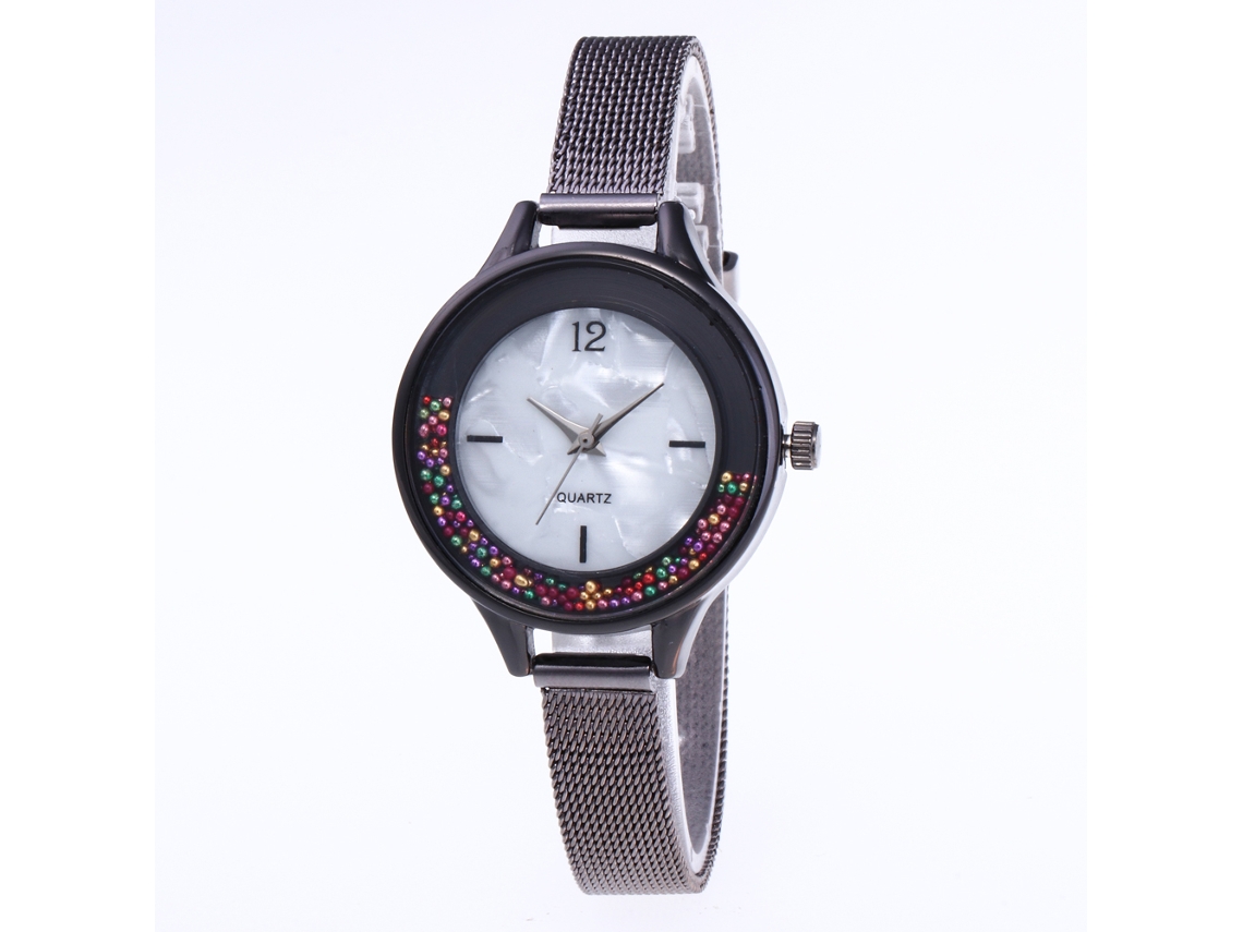Reloj De Pulsera Analógico De Cuarzo Para Mujer Con Pantalla Redonda Y Correa De Piel Sintética - Marrón A La Moda