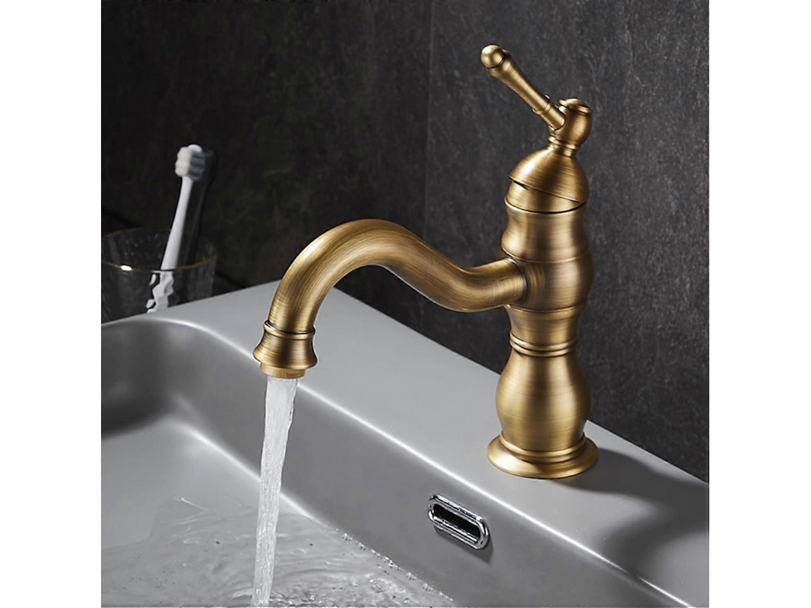 Grifo De Lavabo Retro, Grifo De Baño Giratorio 360, Grifo Mezclador De Latón Con Válvula Cerámica