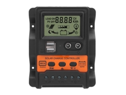 Controlador De Carga Solar Pwm De 12v/24v Con 2 Puertos Usb Para Paneles Solares Aislados De 100a.