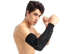 Brazalete Con Protección Para Codo Y Antebrazo Para Baloncesto, Voleibol Y Tenis, Talla L, Negro.