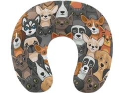 Almohada Viaje Gatos Perros, Espuma Viscoelástica Viscoelástica Fácil Relajación Cómodos Familia.brfácil