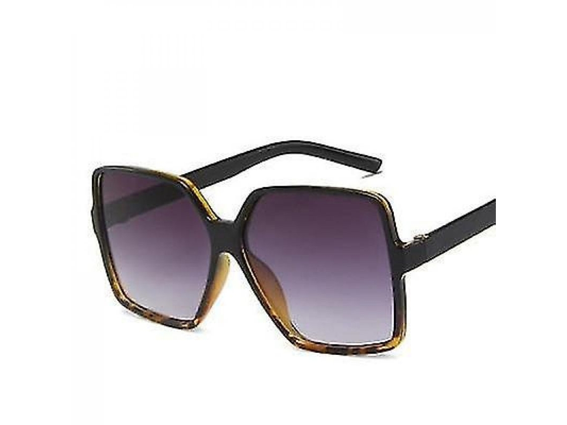 Gafas De Sol Rectangulares De Lujo Para Mujer, Montura Grande, Color Negro, Estilo Gxr