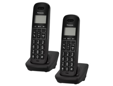 Teléfono Fijo PANASONIC KX-TGB612 Dect Duo Basico Negro