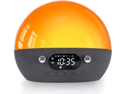 Despertador con sonido de amanecer y altavoz Bluetooth, máquina de ruido blanco para dormir Ikikso (gris)
