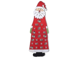 Calendario De Adviento De Fieltro Navideño, Papá Noel Con 24 Bolsillos, Decoración Y Regalo, Rojo.