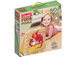 Juego Educativo QUERCETTI PLAYBIO Puzzle 4 Animales Fantasia 6 pzs (Edad Mínima: 2 Años - 30 x 29 x 7 cm)