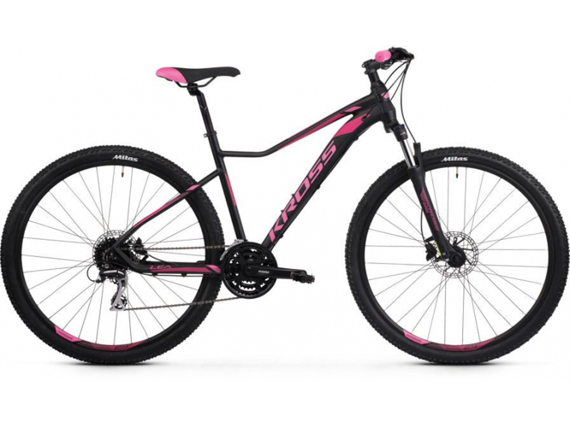 Bicicleta KROSS Lea 6.0 Black-Pink Mat Lady Z29X19
