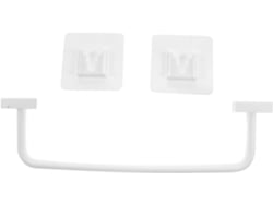 Suporte De Toalha Curto E Branco Para Banheiro, Com Ventosa, Sem Necessidade De Furar, Feito De Pp, Para Cozinha E