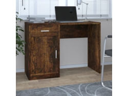 Escritorio | Mesa | Escritorio con cajón/armario fabricado en madera de roble ahumado.