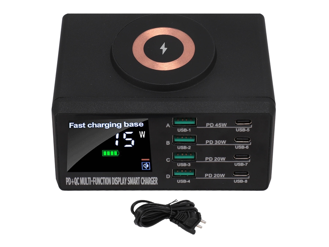 Estação De Carregamento Sem Fio Magnética 110w Qc3.0 Pd45w Para Ios Android Com Plug Eu 100-240v