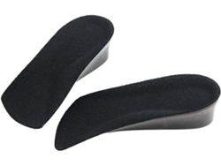 Palmilhas Rebe Invisible Heel, aumento de altura de 1,5 cm, antiderrapantes, absorção de impacto, confortáveis, pretas.