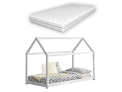 Estructura de Cama Infantil [EN.CASA] (Blanco - Madera - 80x160 cm)