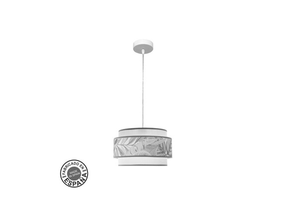 Colgante 3p Camerun 1xe27 Blanco/gris Regx30x30cm