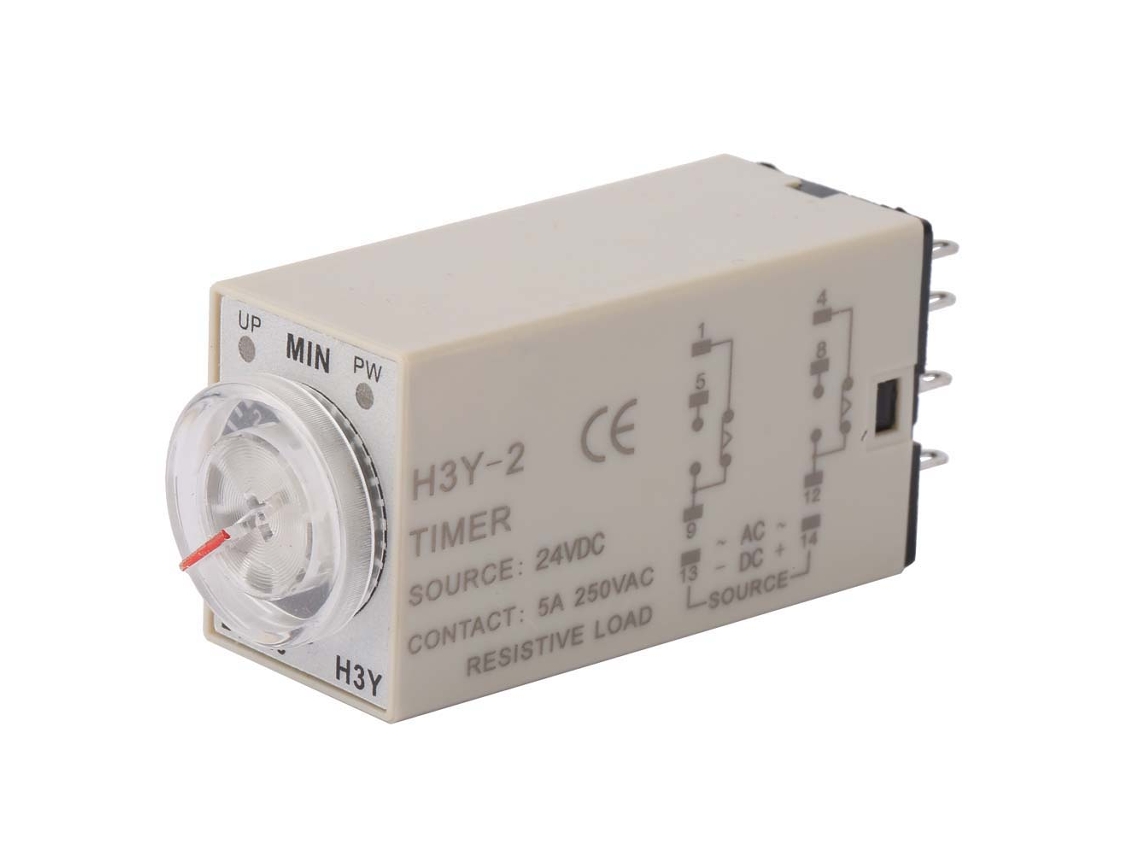 Relé Temporizador Retardo H3y-2 8 Pines 24vdc Alta Precisión 6m