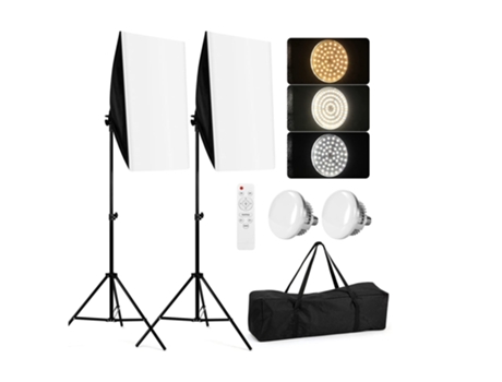 Kit de Iluminación Led F+ (2 Softboxes - Multicolor - Mando)