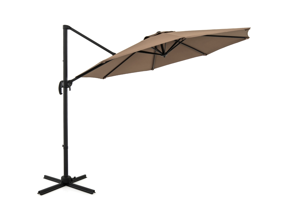 Mini Sombrilla Romana Costway 5 Inclinaciones Ajustables (3 X 3 M - Poliéster - Café)