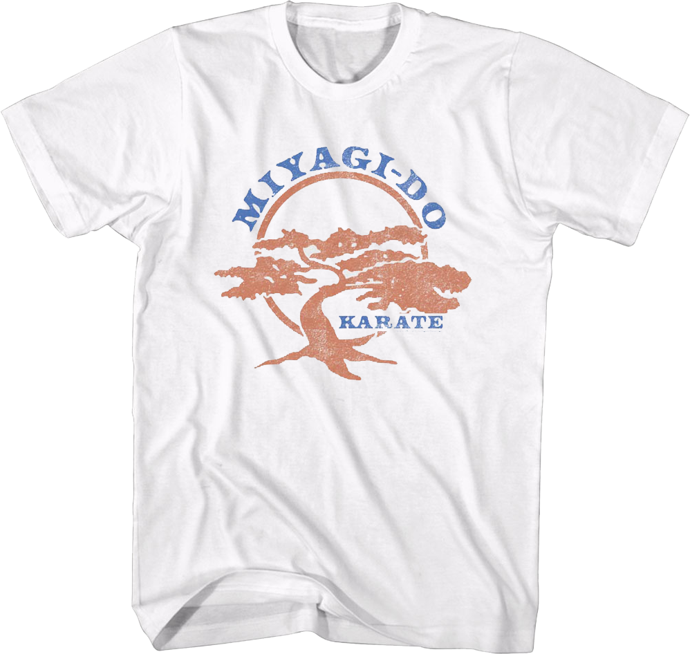 Camiseta Unisexo DEEPSTONE Vintage Miyagi-Do Logo Cobra Kai Blanco (XXXL)