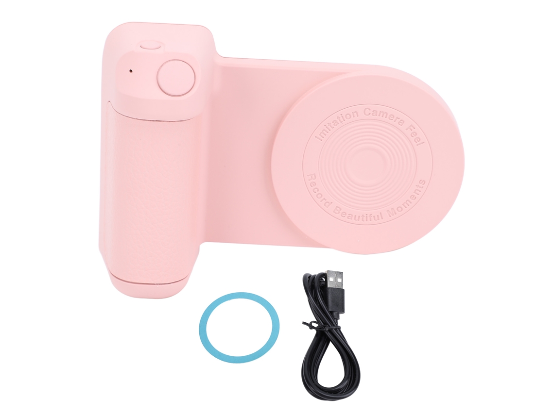 Soporte Magnético Para Cámara Con Asa, Base De Carga Inalámbrica De 3300 Mah, Color Rosa, Para Filmación Y Fotografía.