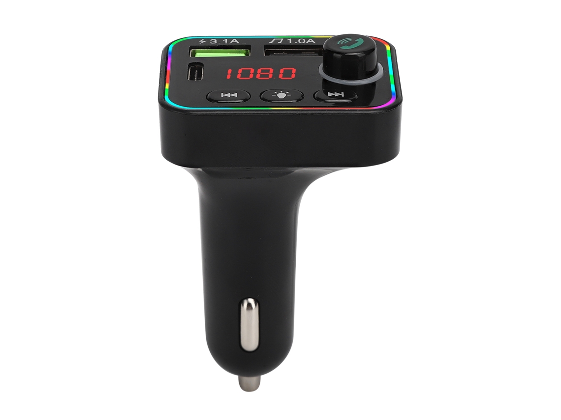 Transmisor FM Bluetooth Reproductor MP3 Cargador de coche