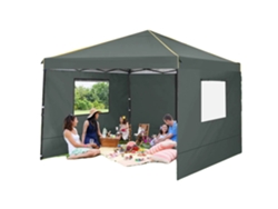 Carpa Gazebo, Toldo Impermeable, Portátil, Gris, OEM